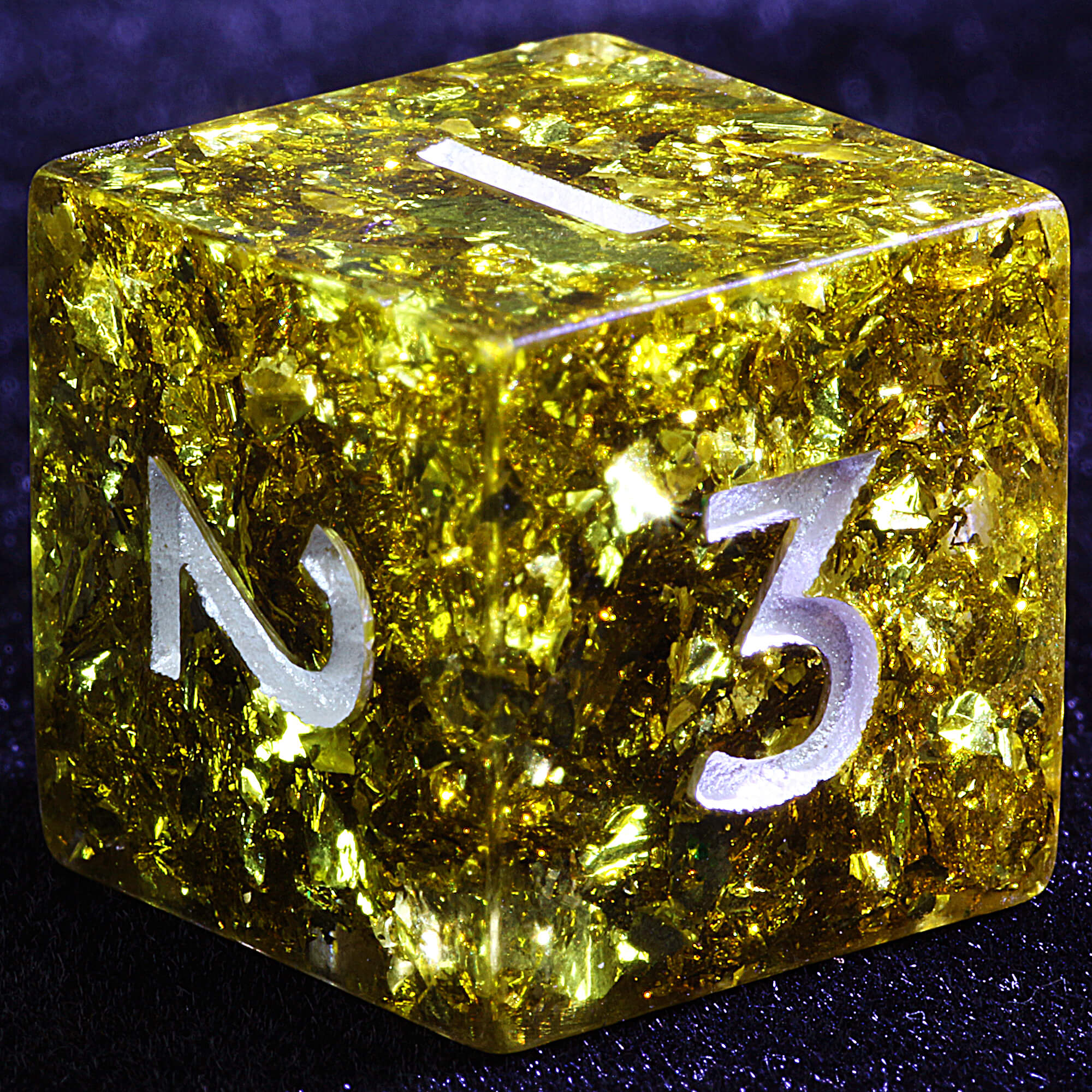 Polyhedral Resin 20 Sided D10 and 6 Sided D3 Dice Draw Steel Set Goldforge Ember
