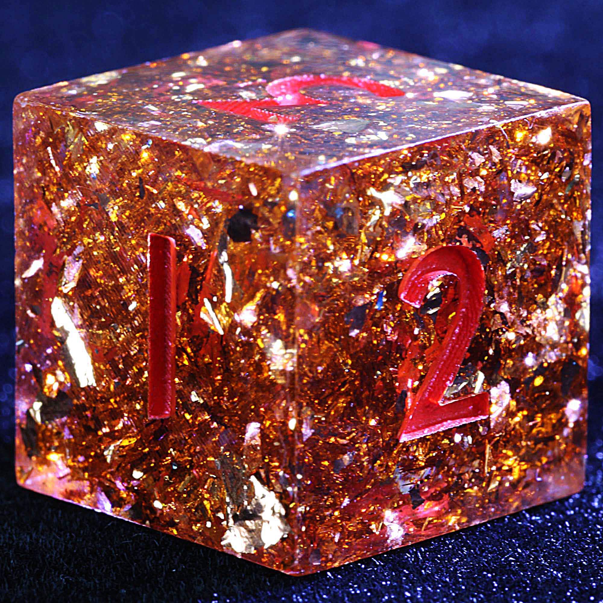 3 Polyhedral Resin 20 Sided D10 and 6 Sided D3 Set Dice Draw Steel Rose Forge
