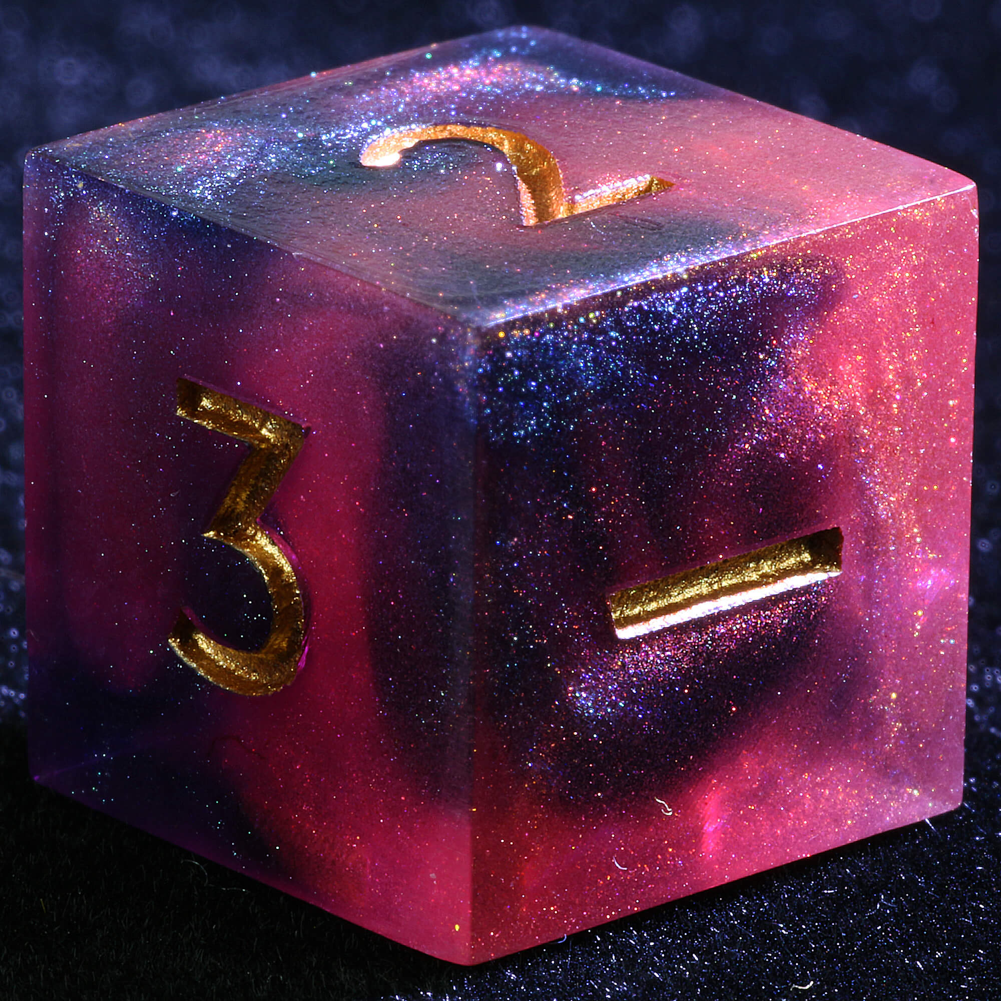 3 Polyhedral Resin 20 Sided D10 and 6 Sided D3 Set of Draw Steel Dice Inferno Aurora - Dice of Dragons