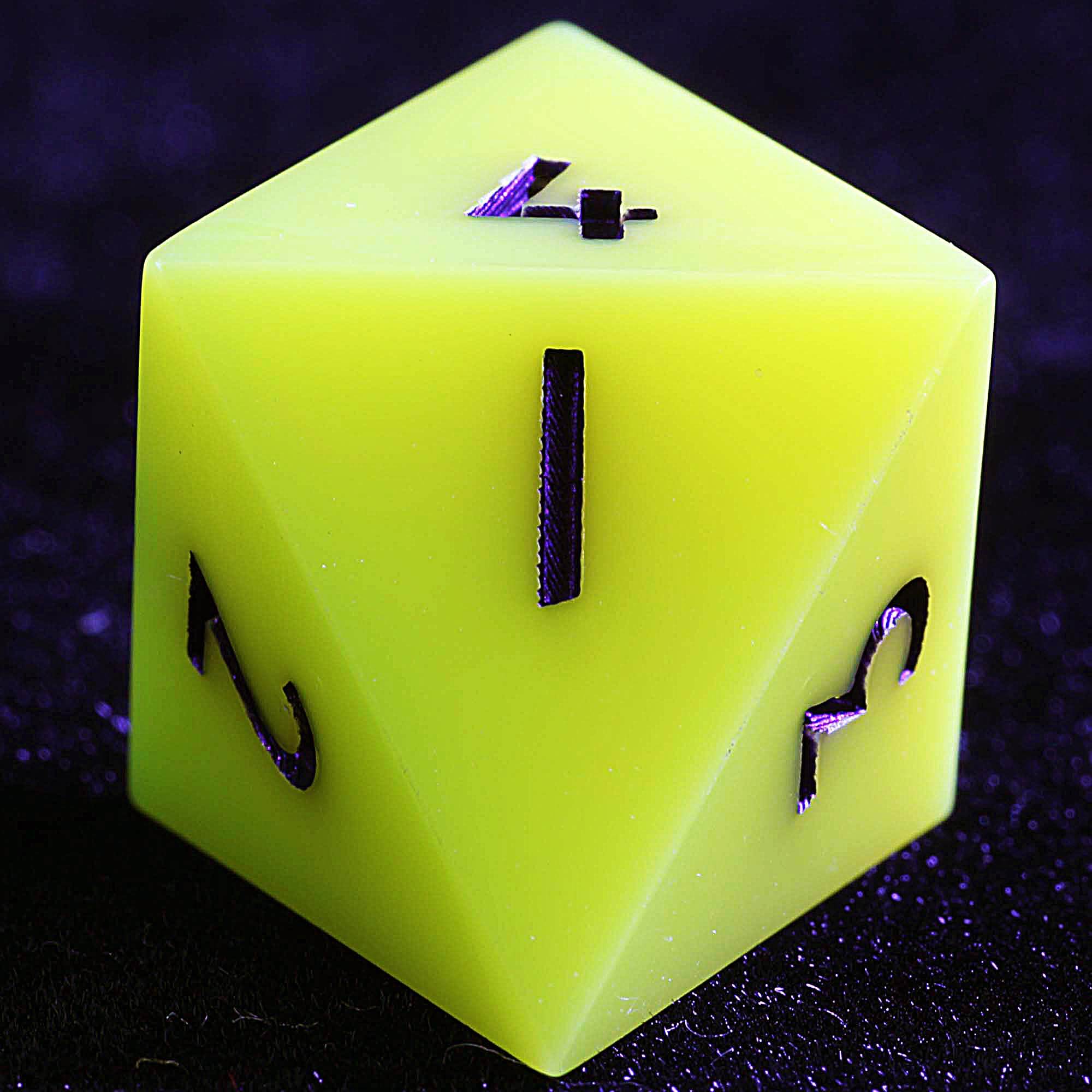 3 Polyhedral Resin 20 Sided D10 and 6 Sided D3 Dice Draw Steel Set Yellow