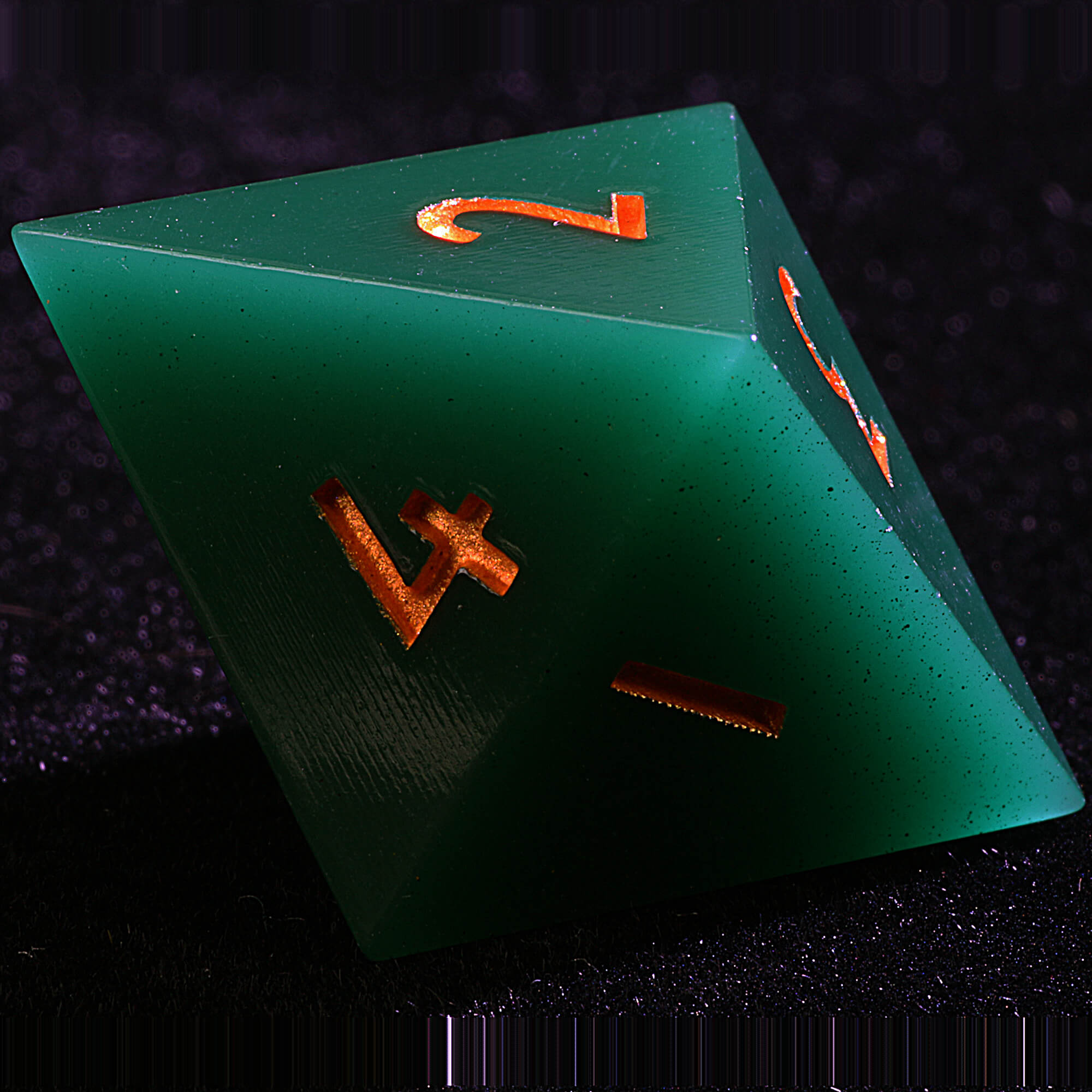 3 Polyhedral Resin 20 Sided D10 and 6 Sided D3 Set Draw Steel Dice Dark Green - Dice of Dragons