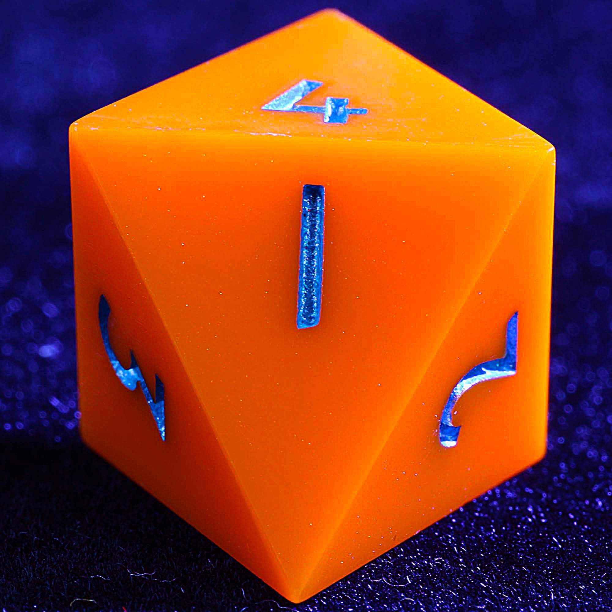3 Polyhedral Resin 20 Sided D10 and 6 Sided D3 Sets of Dice Draw Steel Orange