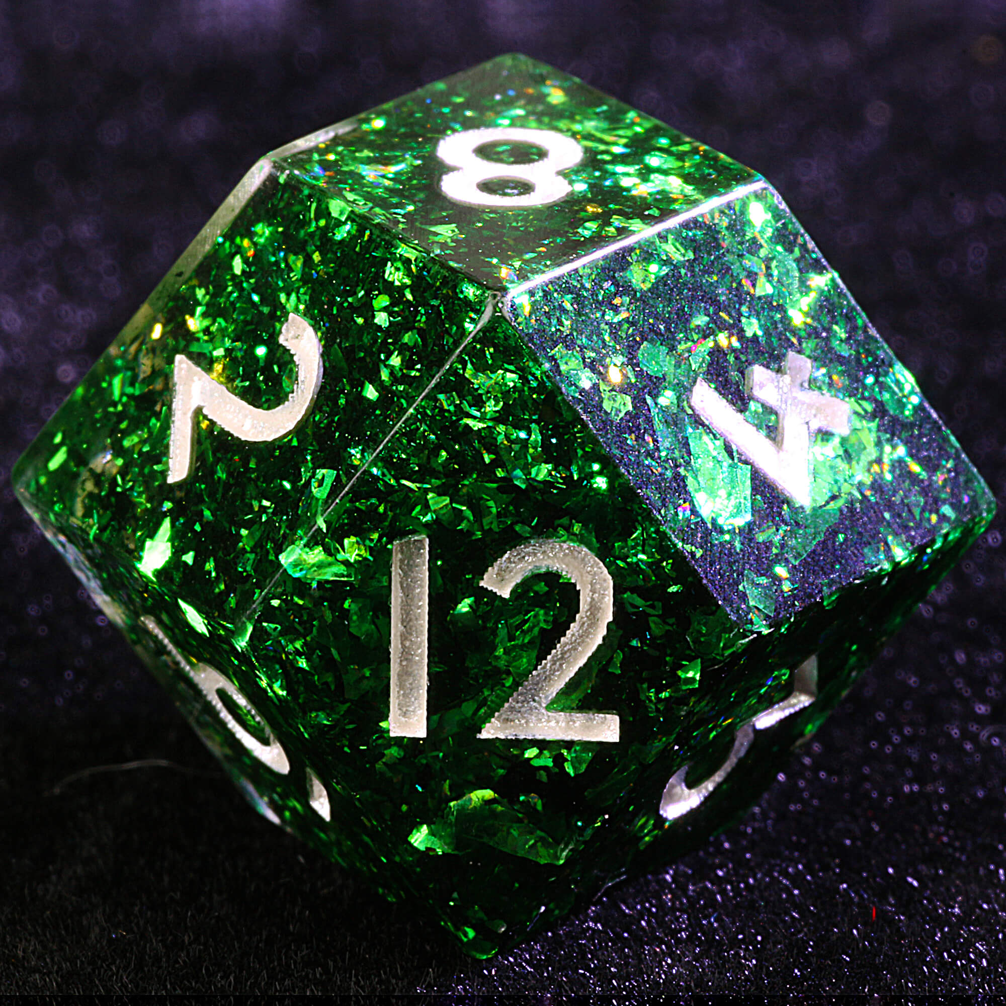 Polyhedral Resin Daggerheart Dice Set Rhombus D12 Crimson Wilds