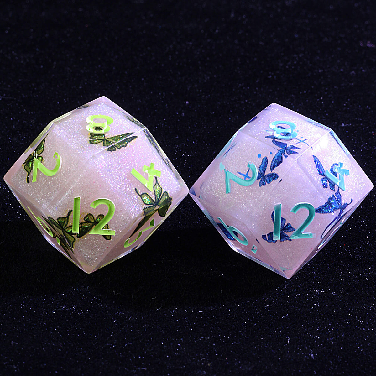 Polyhedral Resin Daggerheart Dice Sets Rhombus D12 Pixie Wings