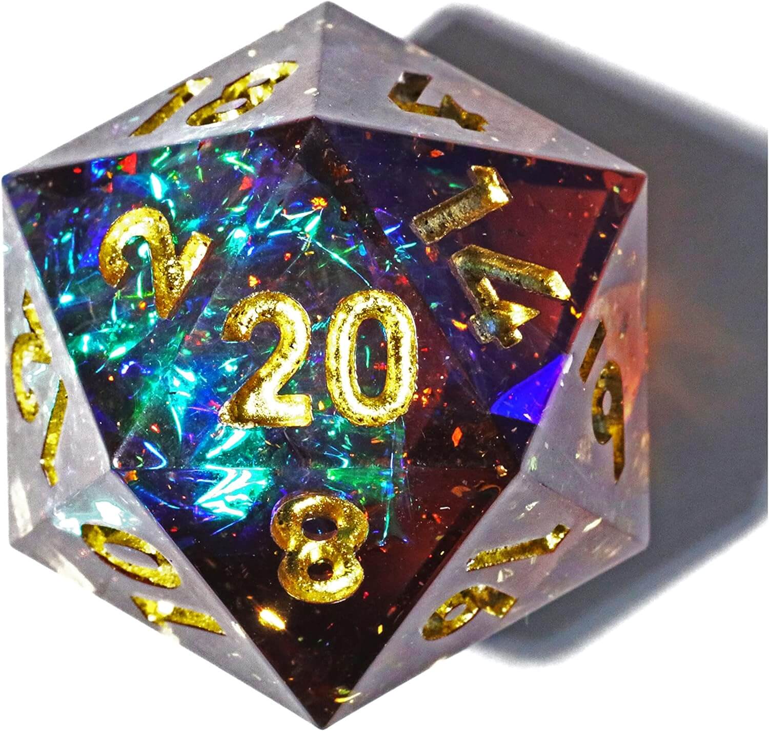 RPG Cool 7 Polyhedral Sharp Edge Dice Sets D&D - Dark Galaxy - Dice of Dragons