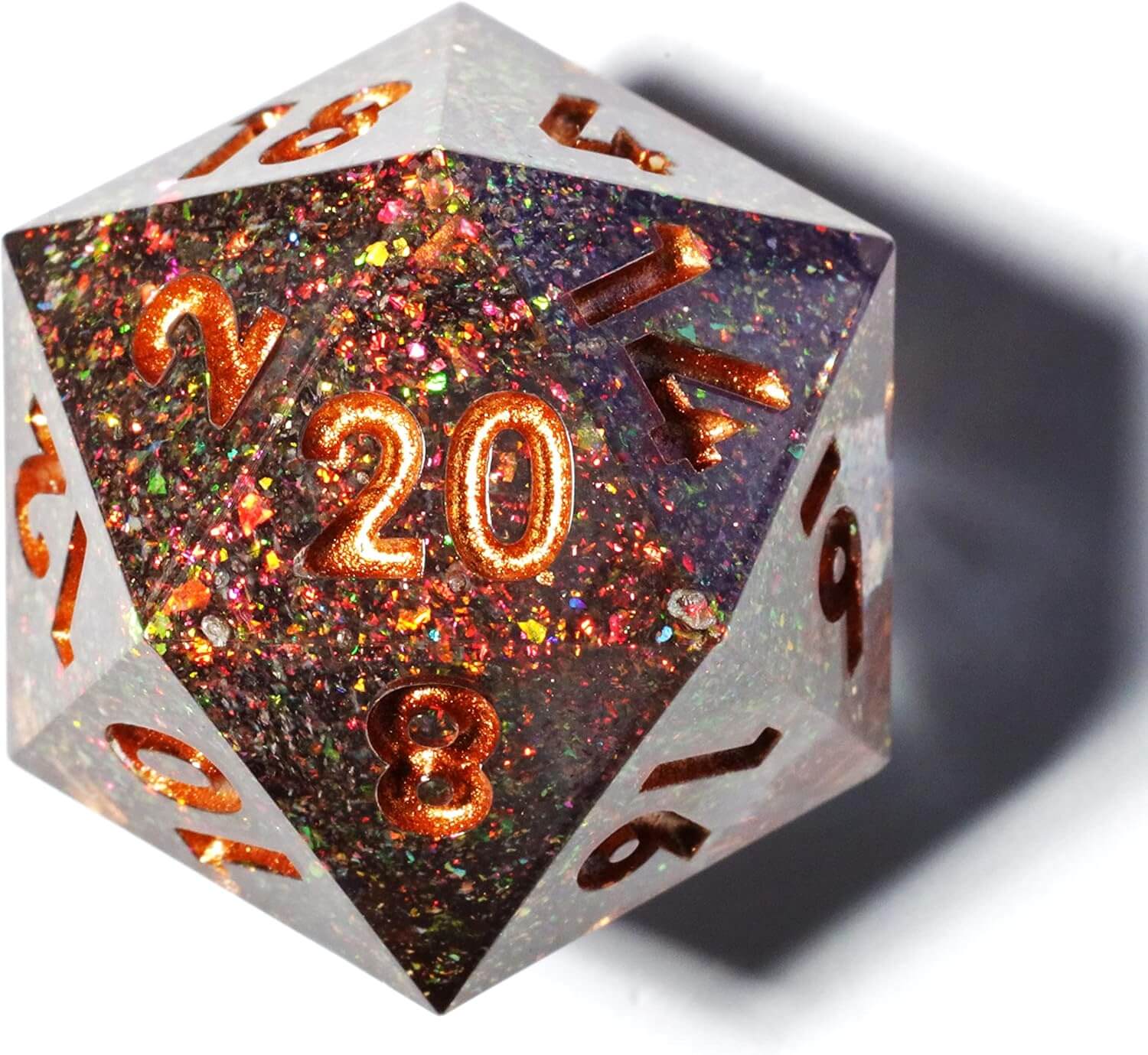 RPG Cool 7 Polyhedral Sharp Edge Dice Sets D&D - Mysterious Space - Dice of Dragons