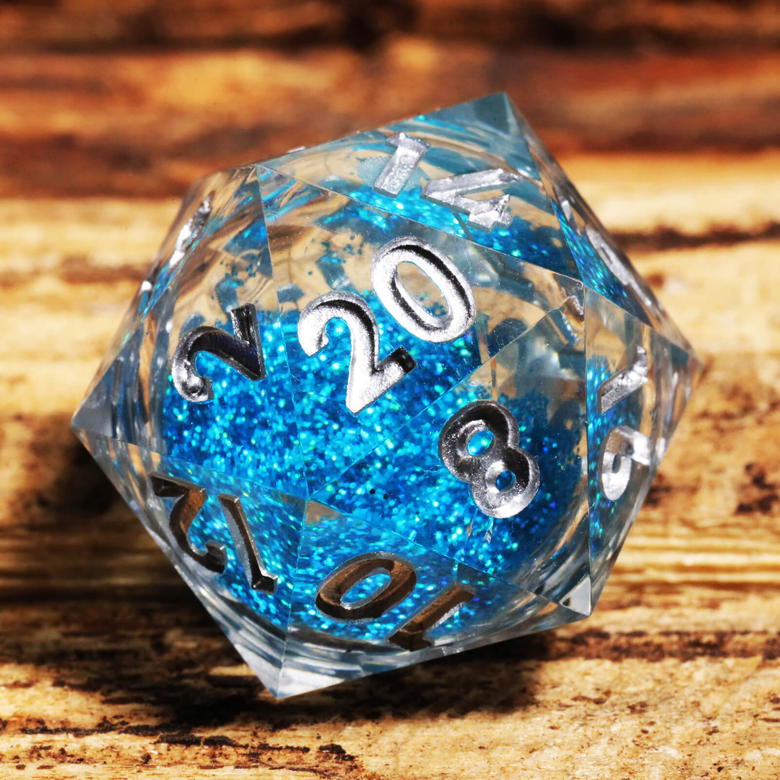 RPG Resin Polyhedral 7 Liquid Core Dice Set DD - Purity - Dice of Dragons