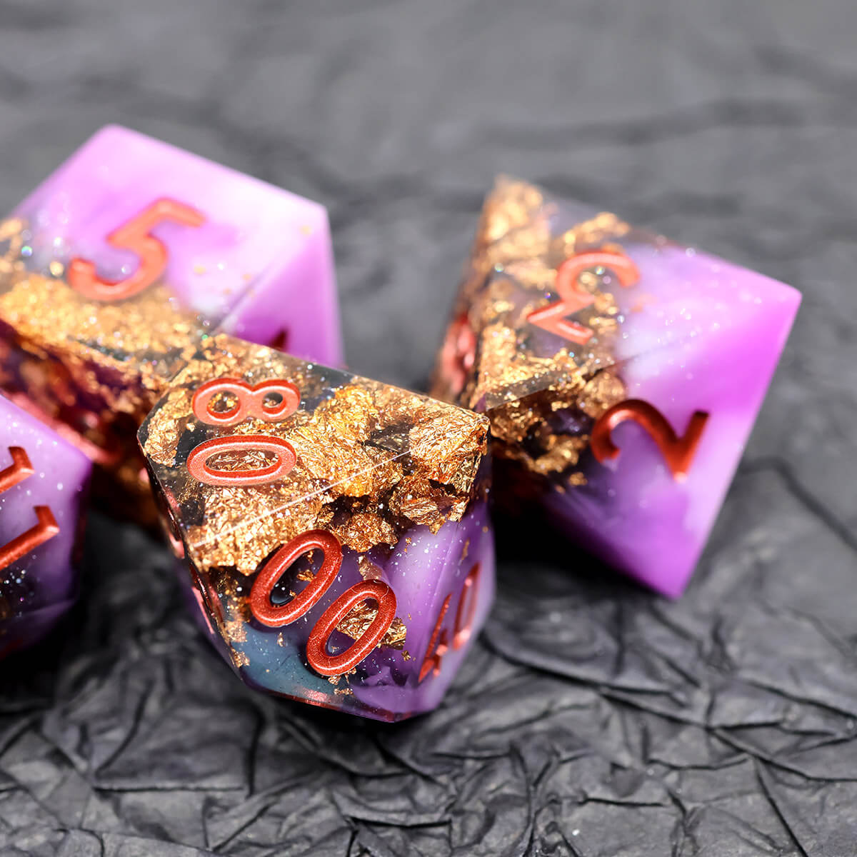 Rage Howl 7-Piece Sharp Edge Dice Set for DND - Dice of Dragons