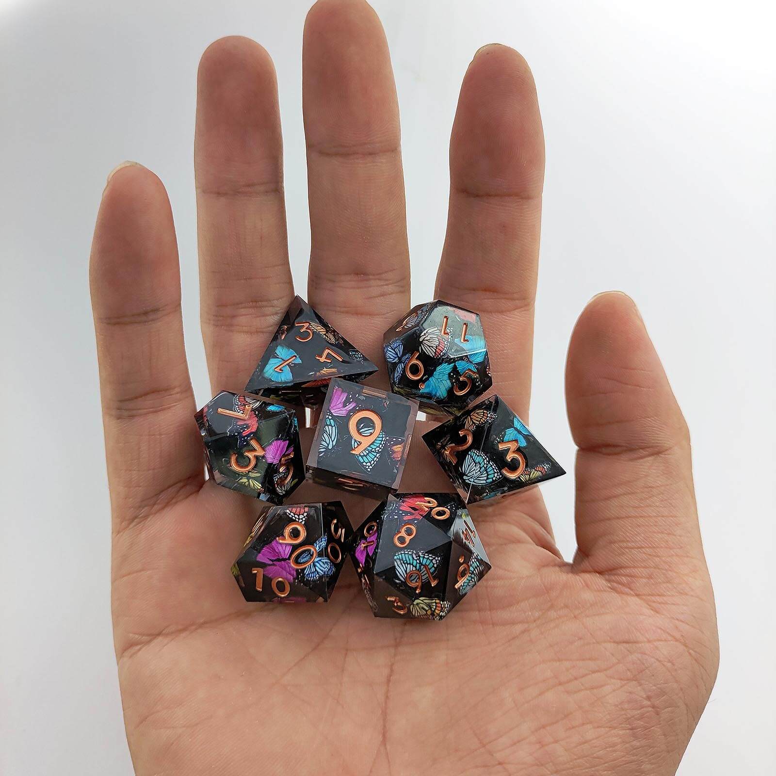 Rpg Cool 7 Polyhedral D and D dice sets - Butterfly - Dice of Dragons