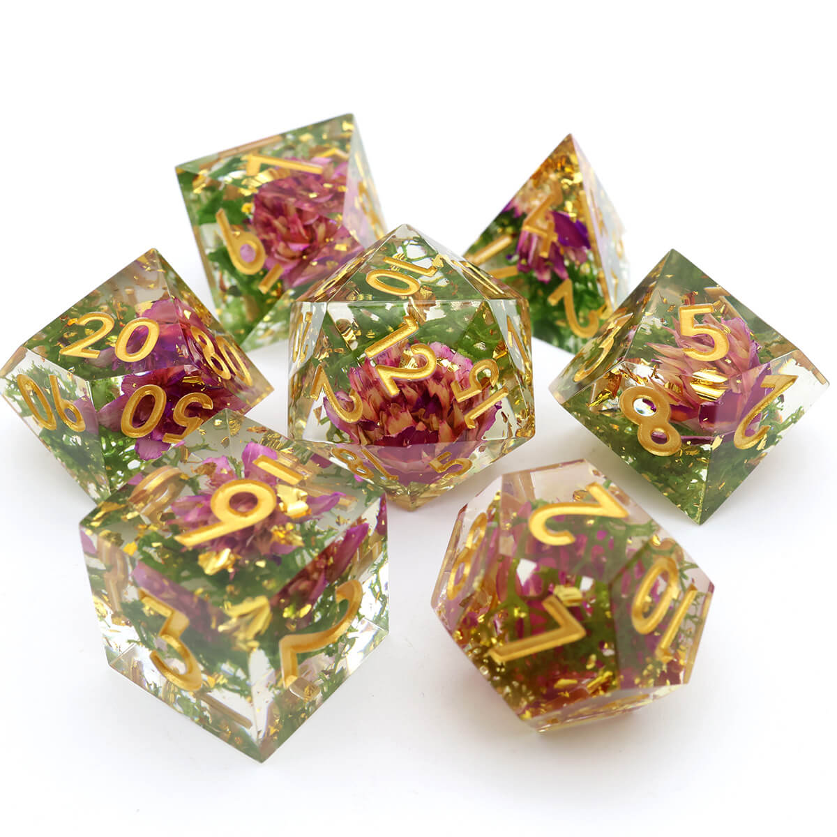 Sharp Edge 7-Piece DND Dice Set - Dice of Dragons