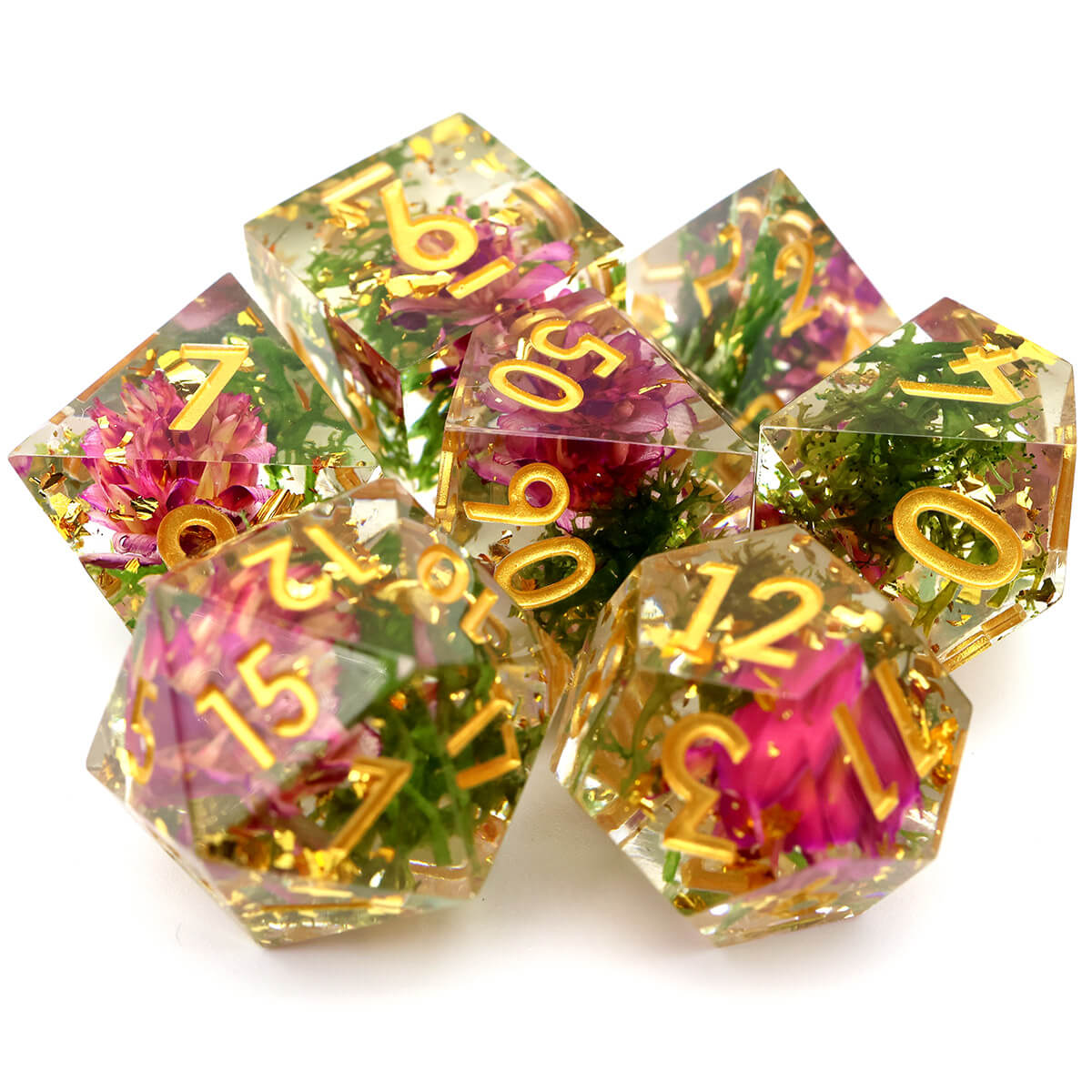 Sharp Edge 7-Piece DND Dice Set - Dice of Dragons