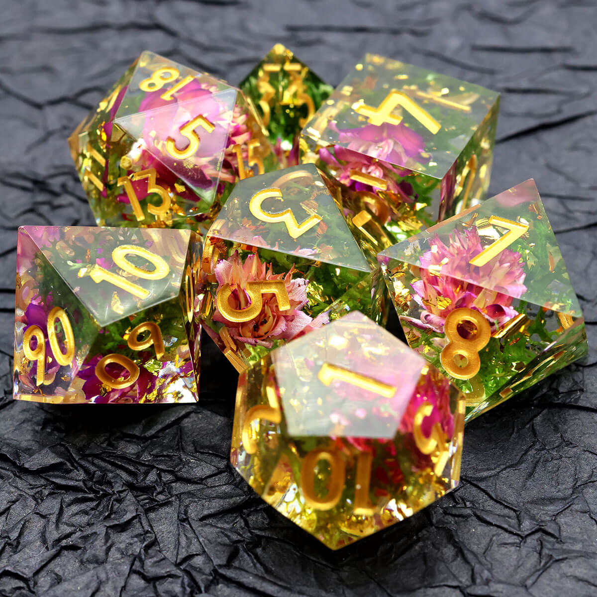 Sharp Edge 7-Piece DND Dice Set - Dice of Dragons