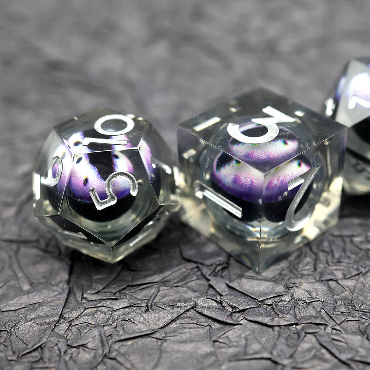 Sharp Edge 7-Piece Dragon Eye DND Dice Set - Dice of Dragons