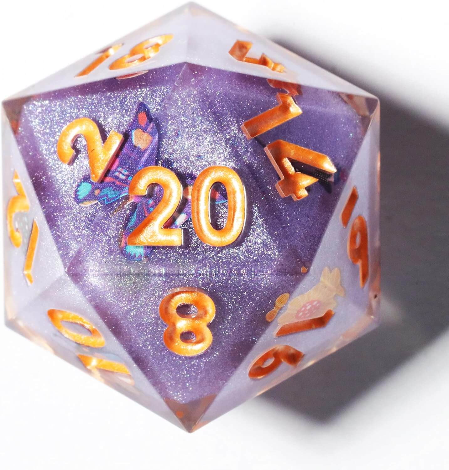 Sharp Edge Butterfly Polyhedral Resin 7-Piece D&D Dice Set - Dice of Dragons