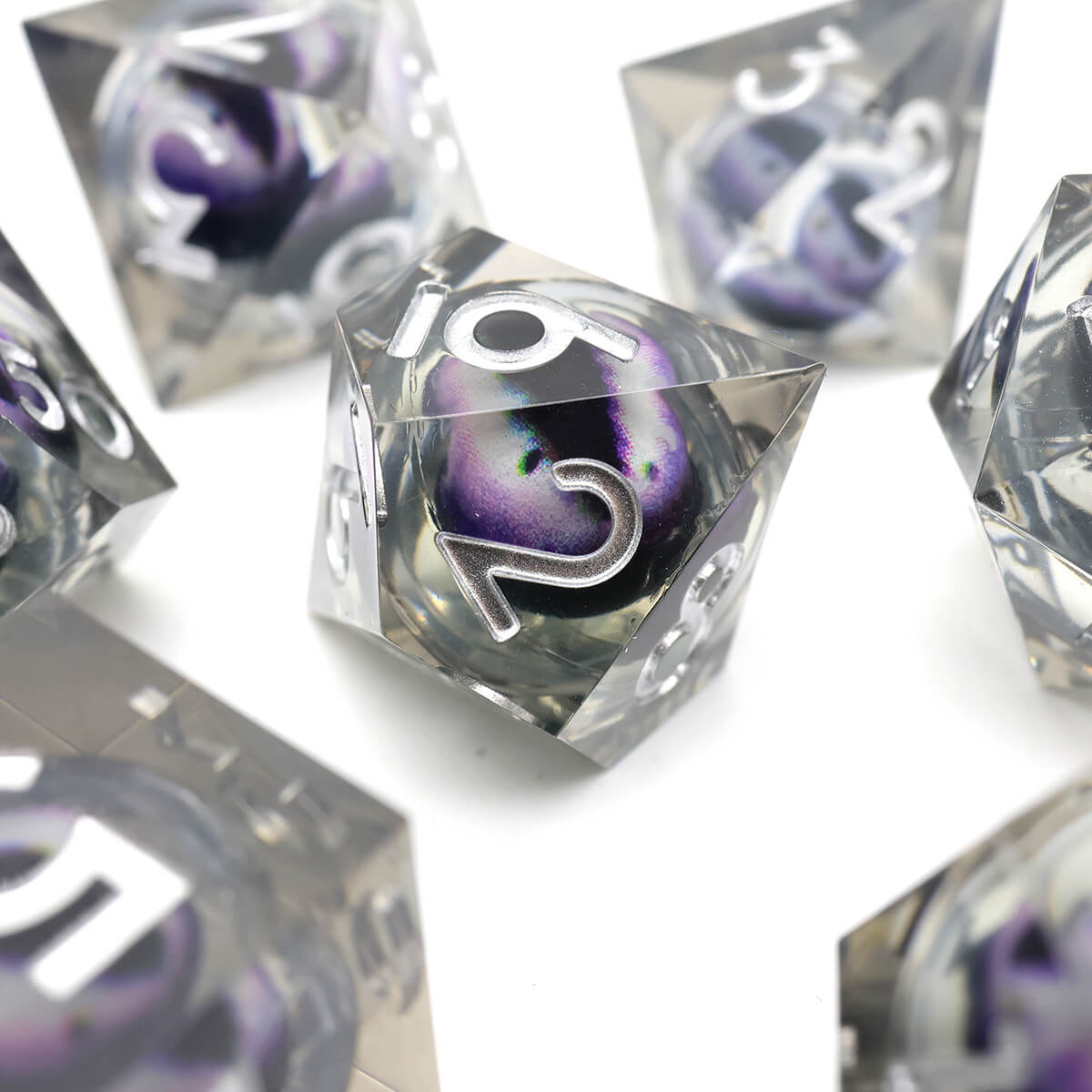 Sharp Edge 7-Piece Dragon Eye DND Dice Set - Dice of Dragons