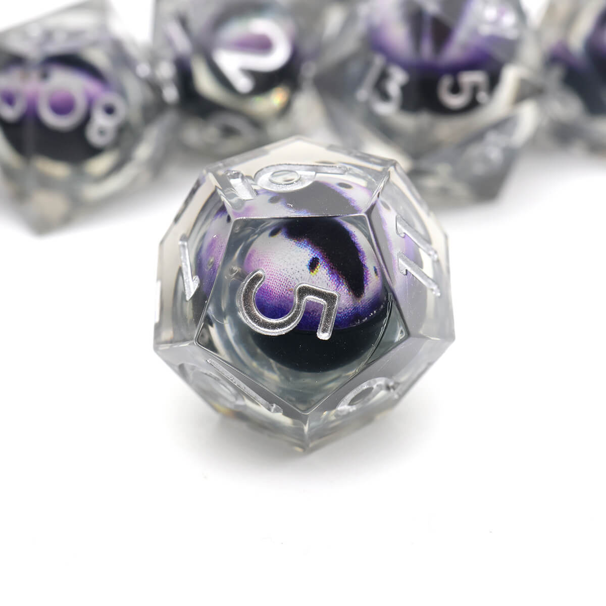 Sharp Edge 7-Piece Dragon Eye DND Dice Set - Dice of Dragons