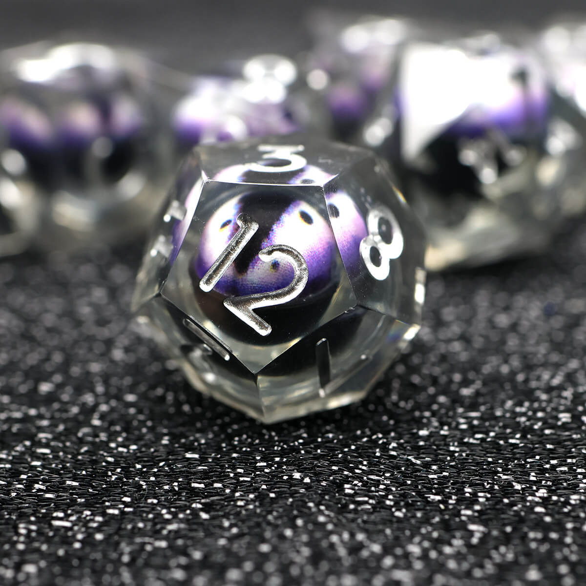 Sharp Edge 7-Piece Dragon Eye DND Dice Set - Dice of Dragons