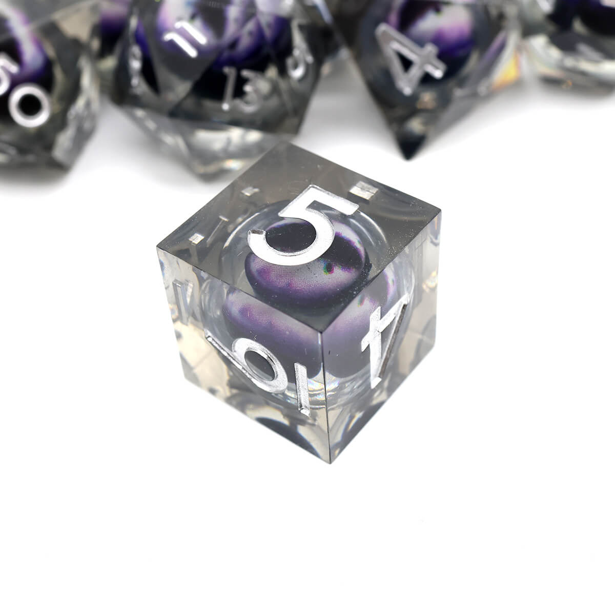 Sharp Edge 7-Piece Dragon Eye DND Dice Set - Dice of Dragons