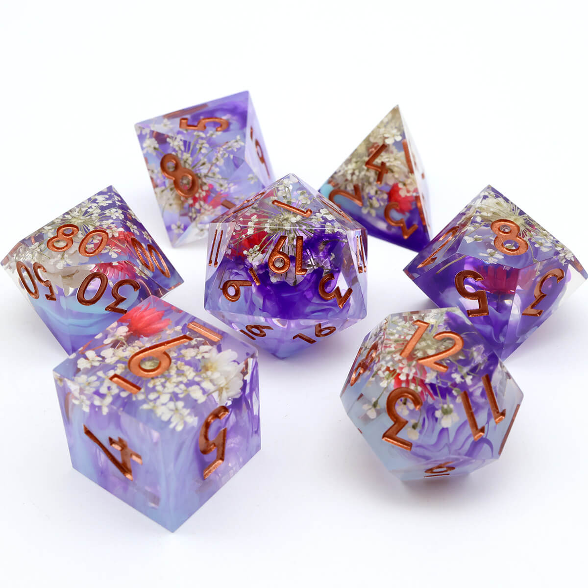 Sharp Edge DND Dice Set 7-Piece - Dice of Dragons