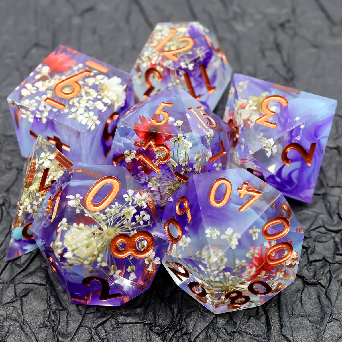 Sharp Edge DND Dice Set 7-Piece - Dice of Dragons