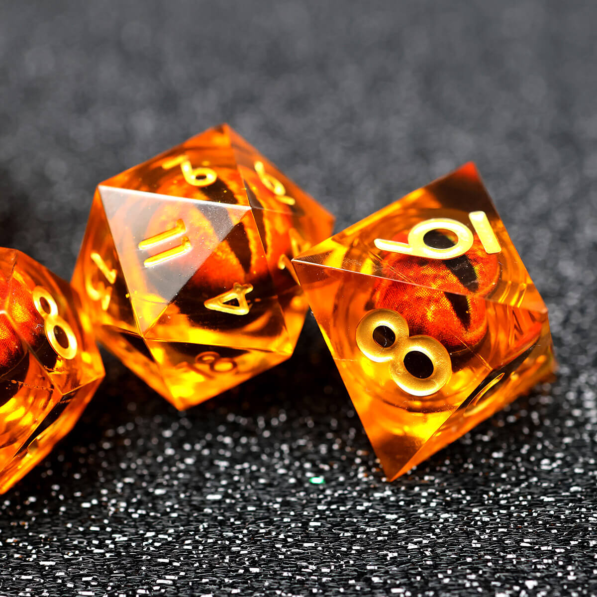 Sharp Edge DND Dragon Eye 7-Piece Dice Set - Dice of Dragons