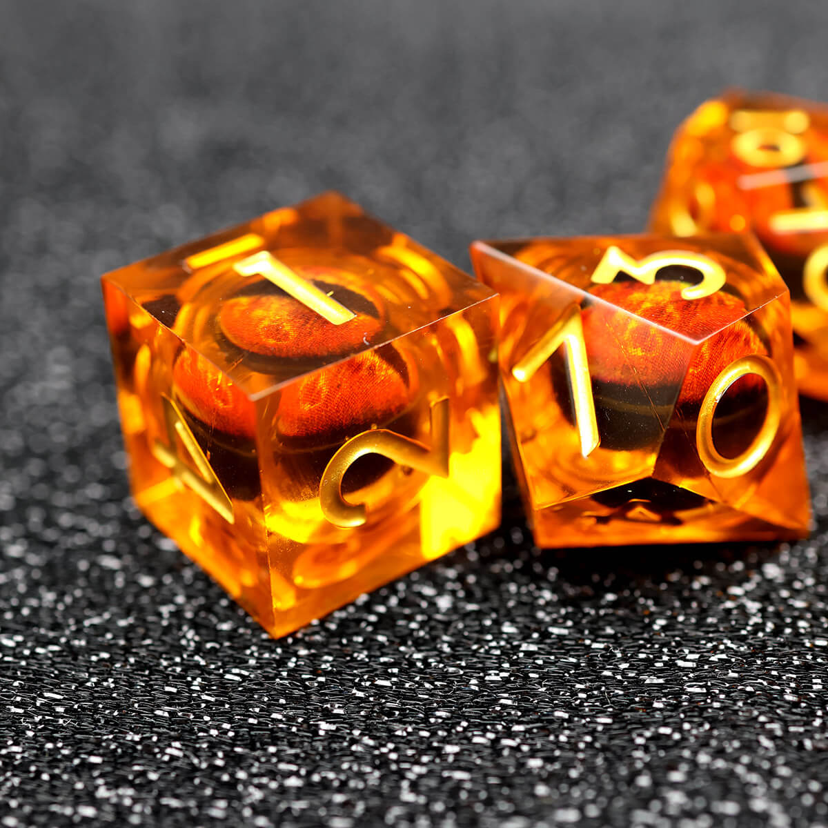 Sharp Edge DND Dragon Eye 7-Piece Dice Set - Dice of Dragons