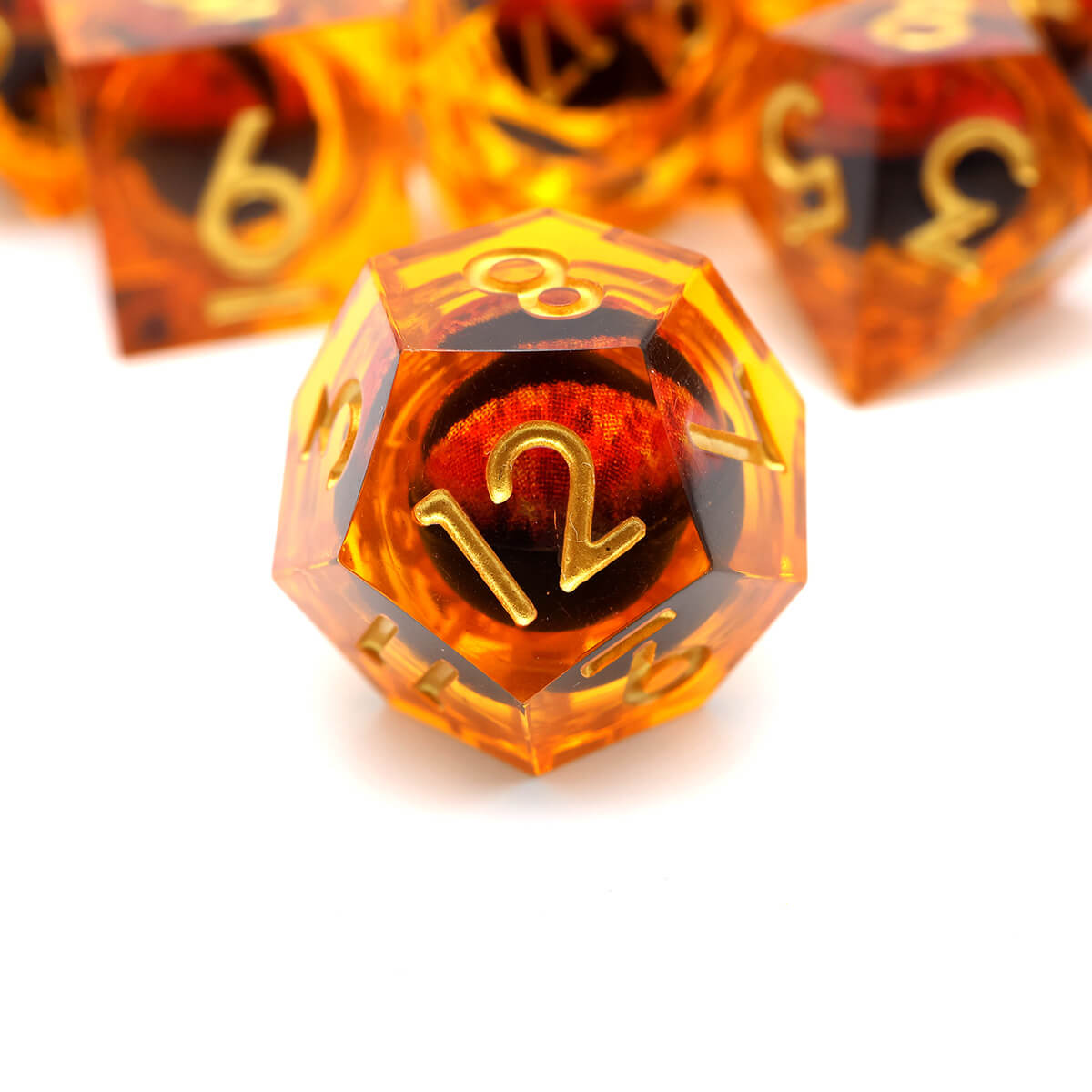 Sharp Edge DND Dragon Eye 7-Piece Dice Set - Dice of Dragons