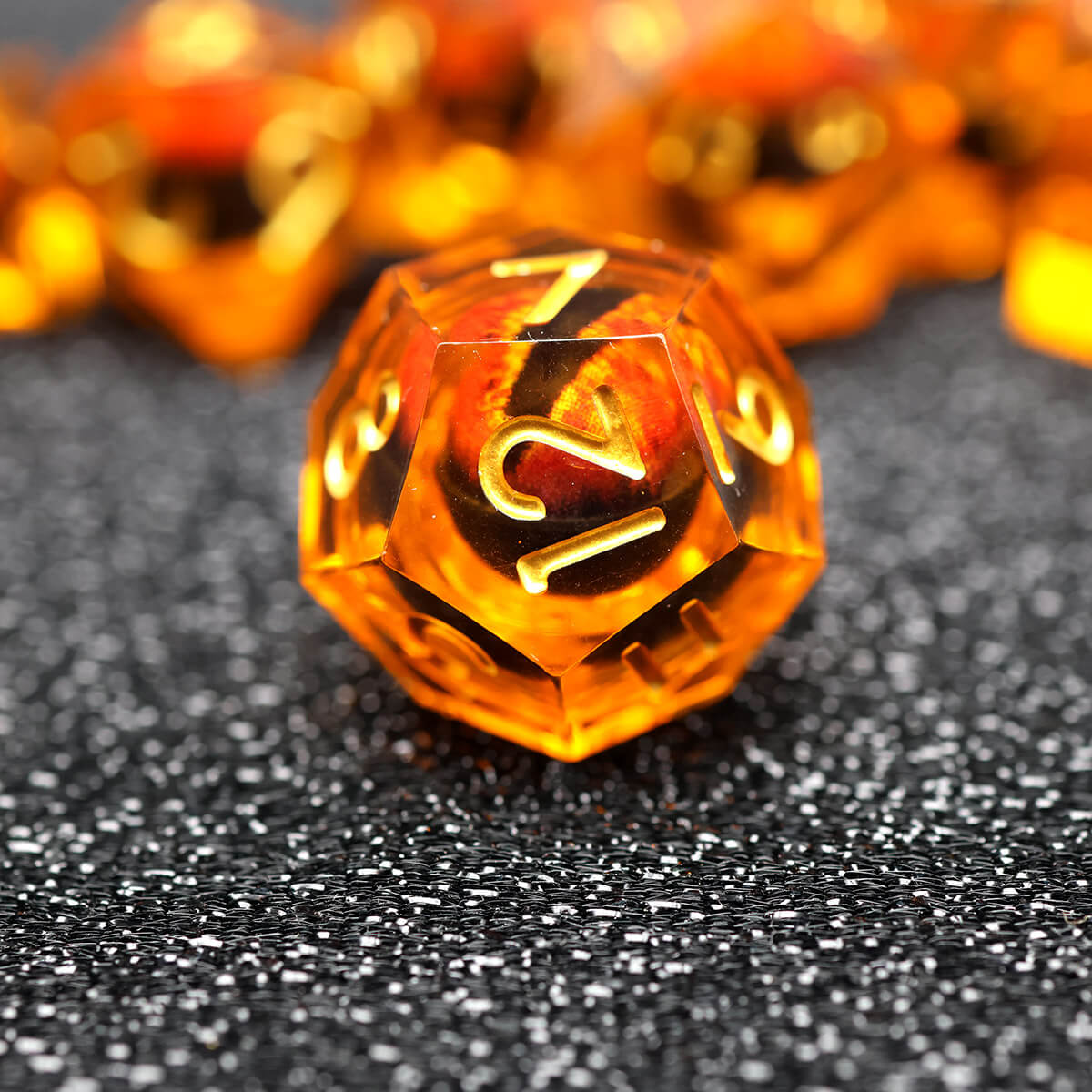 Sharp Edge DND Dragon Eye 7-Piece Dice Set - Dice of Dragons