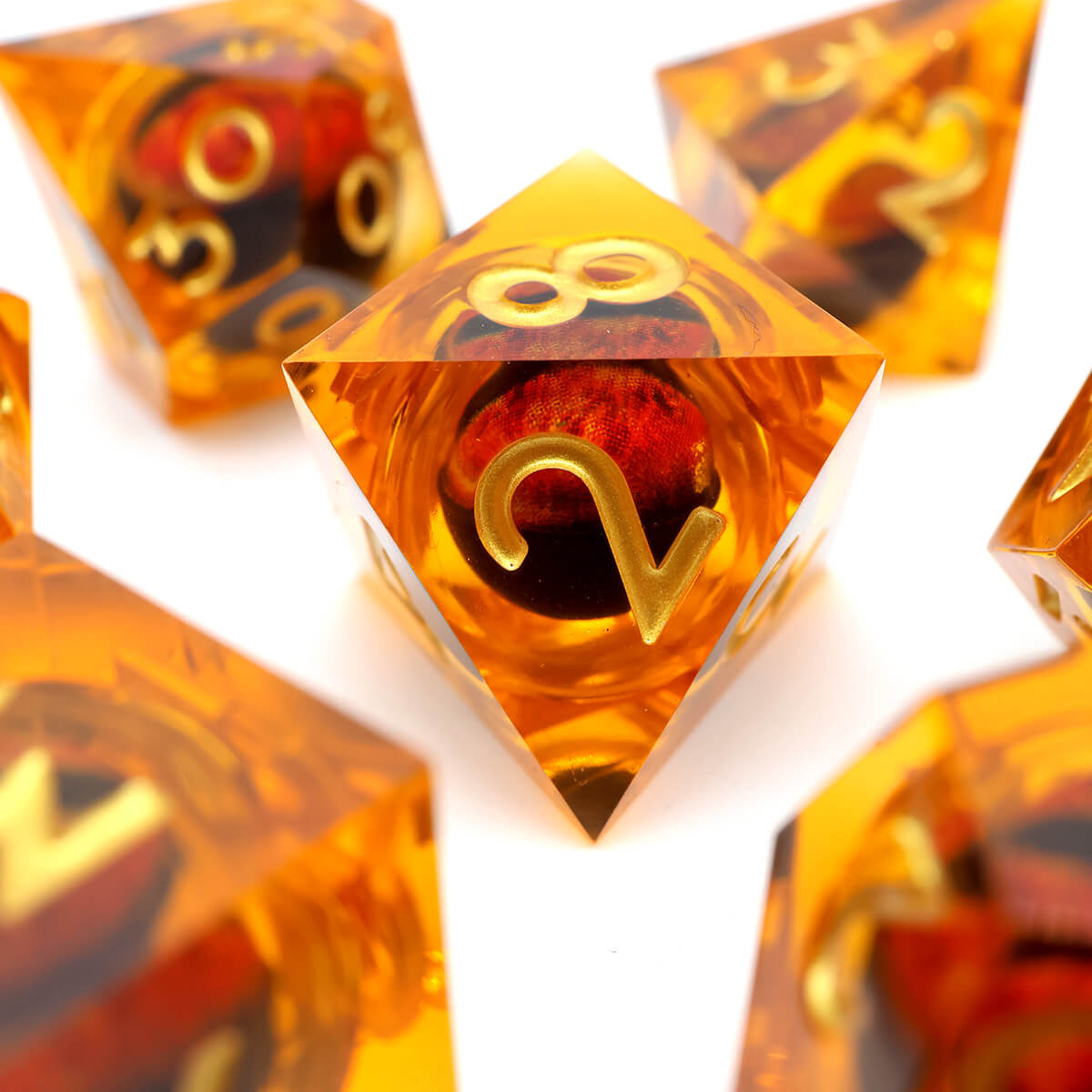 Sharp Edge DND Dragon Eye 7-Piece Dice Set - Dice of Dragons