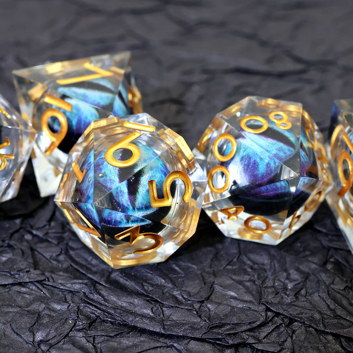 Sharp Edge Dragon Eye 7-Piece DND Dice Set - Dice of Dragons