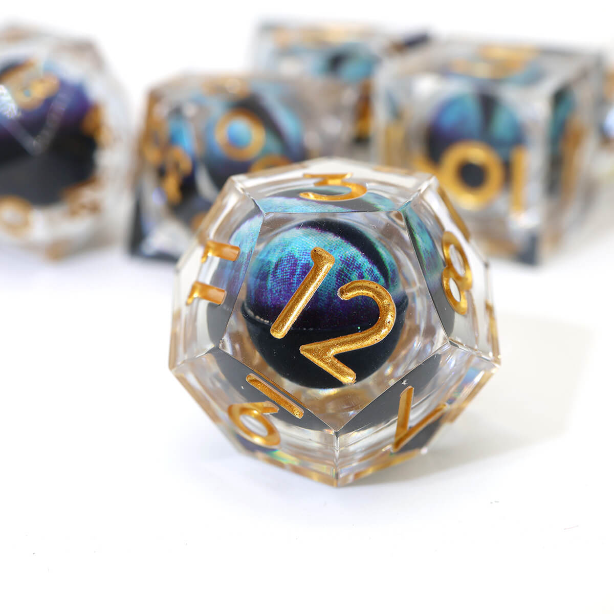 Sharp Edge Dragon Eye 7-Piece DND Dice Set - Dice of Dragons