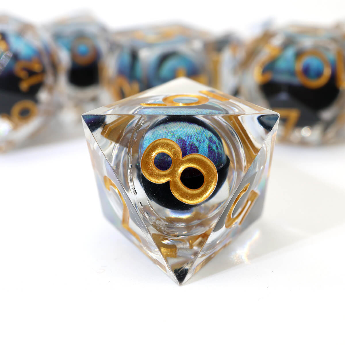 Sharp Edge Dragon Eye 7-Piece DND Dice Set - Dice of Dragons