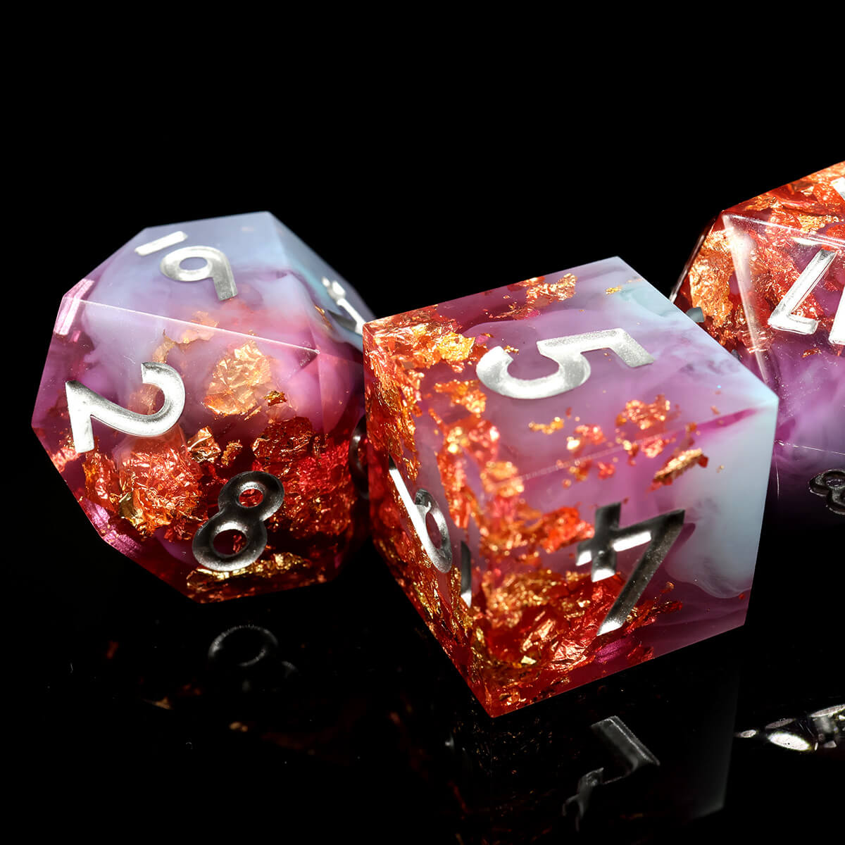 Sharp Edge Spring Garden 7-Piece DND Dice Set - Dice of Dragons