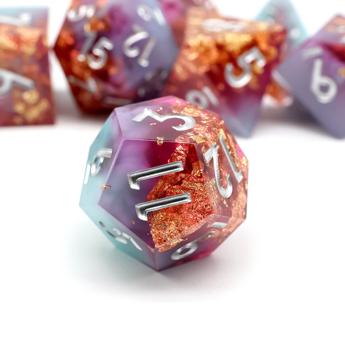 Sharp Edge Spring Garden 7-Piece DND Dice Set - Dice of Dragons