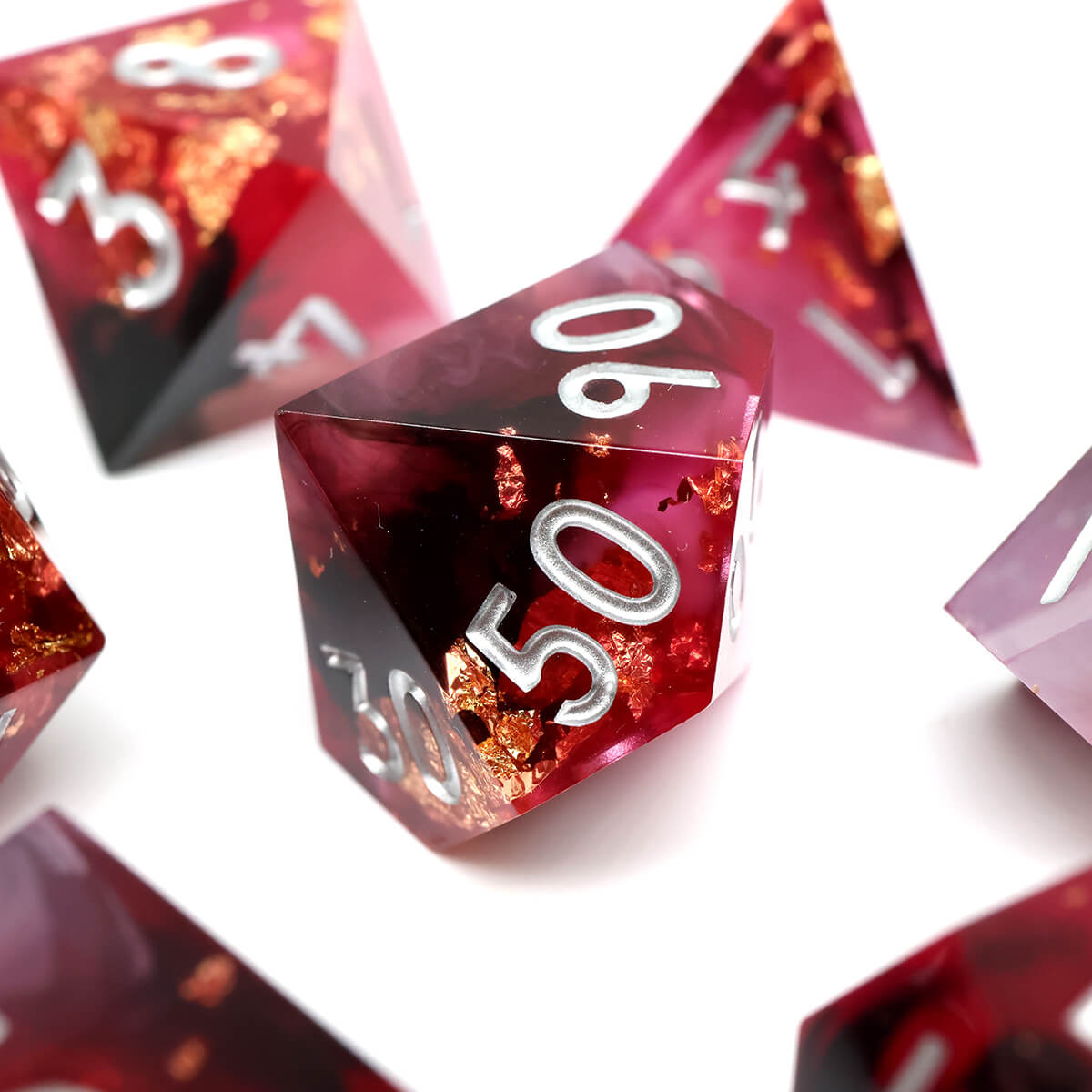 The Last Warrior DND Dice Set 7-Piece Sharp Edge - Dice of Dragons