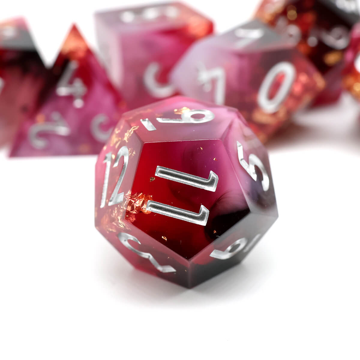 The Last Warrior DND Dice Set 7-Piece Sharp Edge - Dice of Dragons