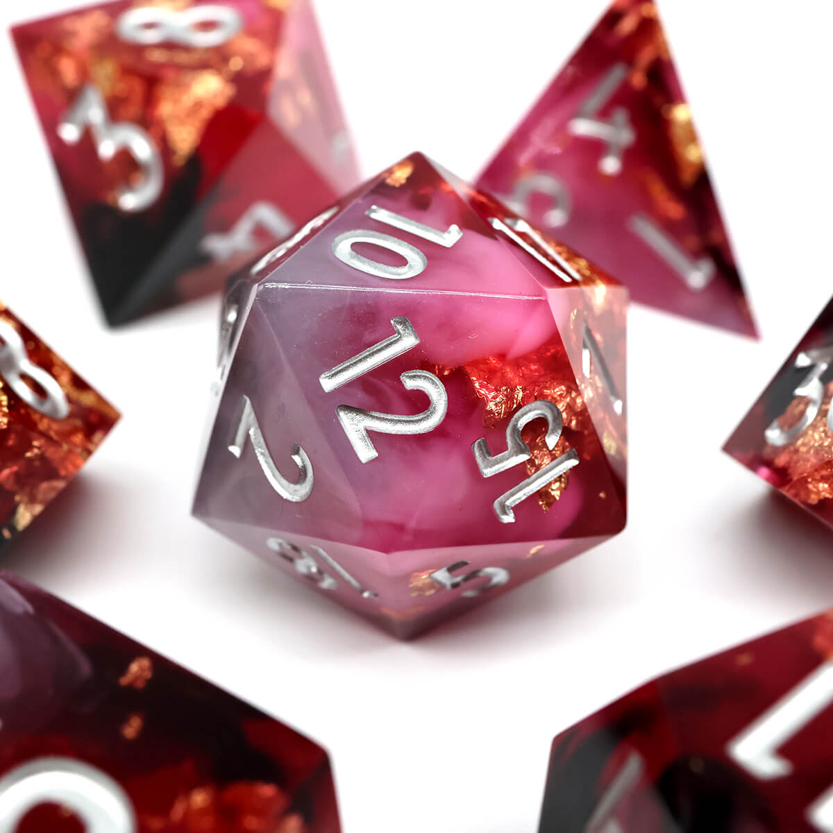 The Last Warrior DND Dice Set 7-Piece Sharp Edge - Dice of Dragons