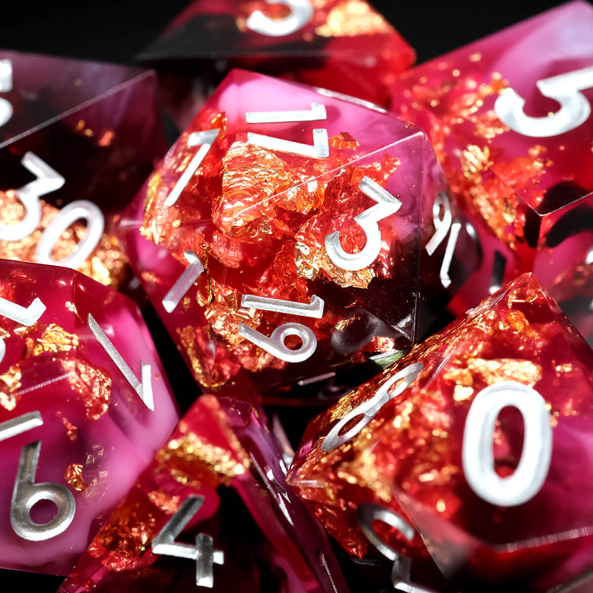 The Last Warrior DND Dice Set 7-Piece Sharp Edge - Dice of Dragons