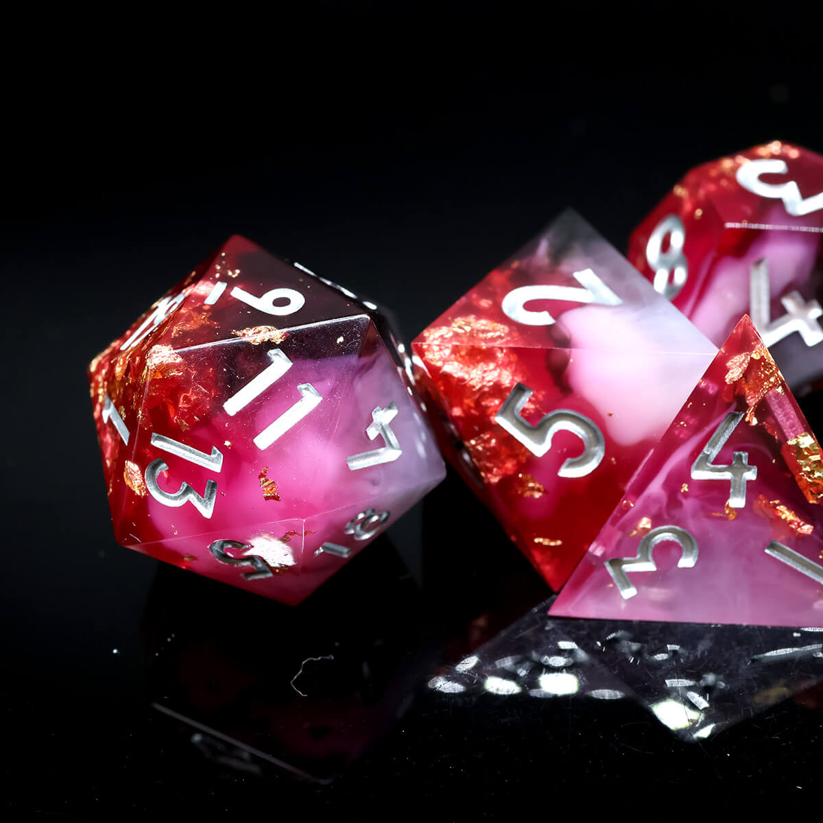 The Last Warrior DND Dice Set 7-Piece Sharp Edge - Dice of Dragons