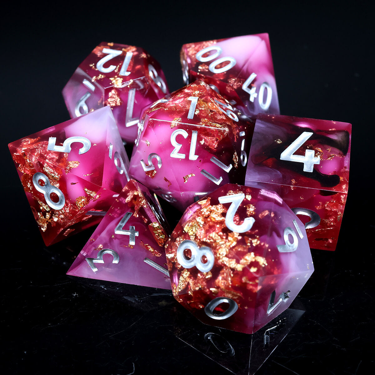 The Last Warrior DND Dice Set 7-Piece Sharp Edge - Dice of Dragons