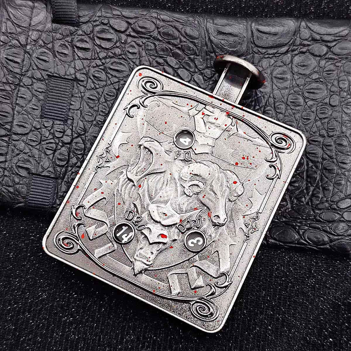 Wyvern 7 in 1 Button Presser Spinning D&D Metal Dice Bottle Roulette Game - Dice of Dragons